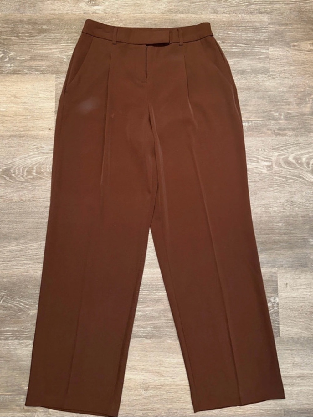 Cato Chocolate Brown High-Waist Trousers